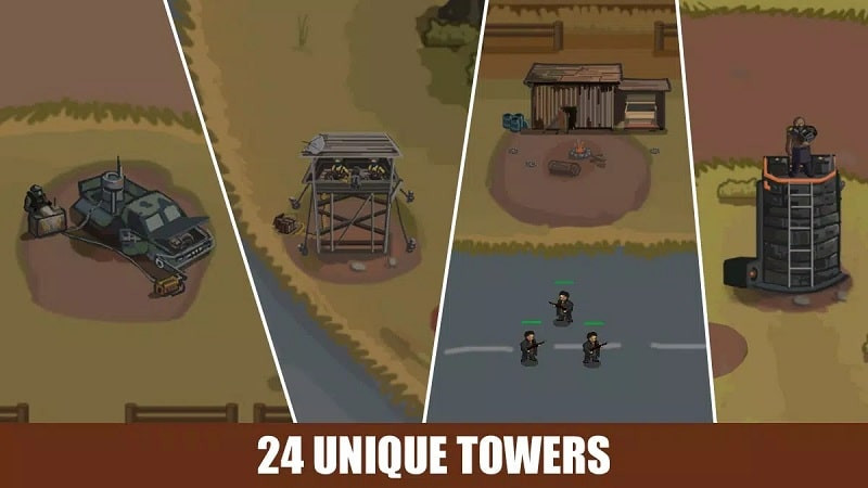 Building watchtowers in The Last Hope: Zombie Defense mod