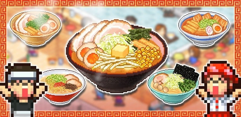 The Ramen Sensei 2 - Hình ảnh trò chơi hiển thị giao diện quản lý nhà hàng Ramen