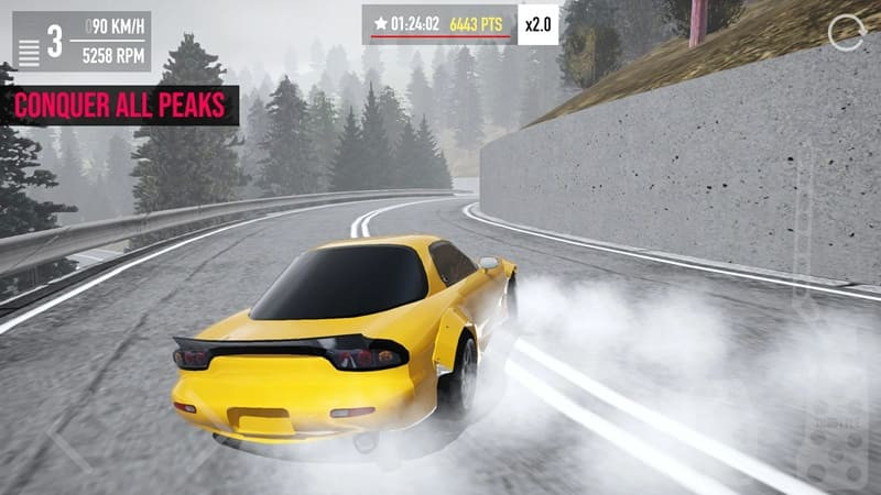 Practicing drifting skills in the arena in The Touge.