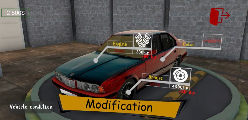 Customizing a car in The Wildest Car mod