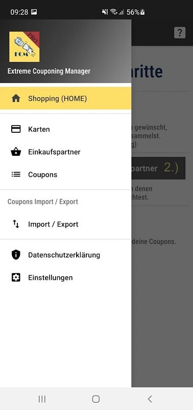 Adding a coupon to the Extreme Couponing Manager MOD APK app