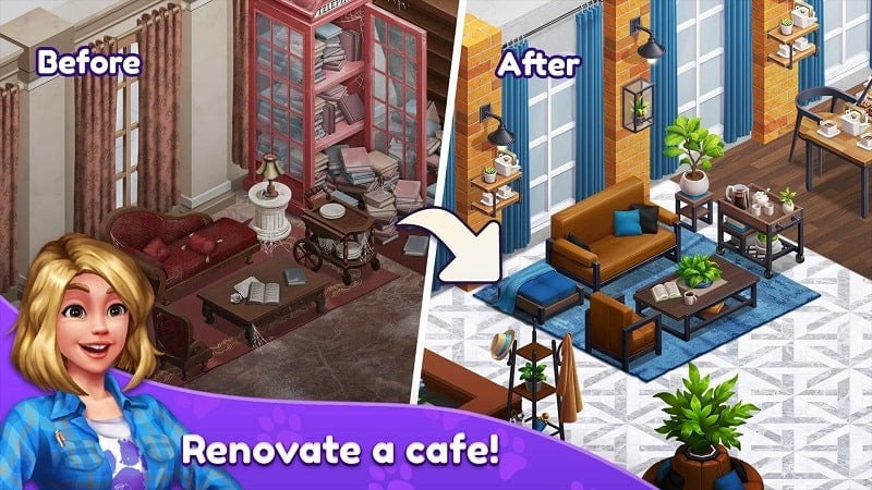 Designing the cafe in Piper's Pet Cafe MOD