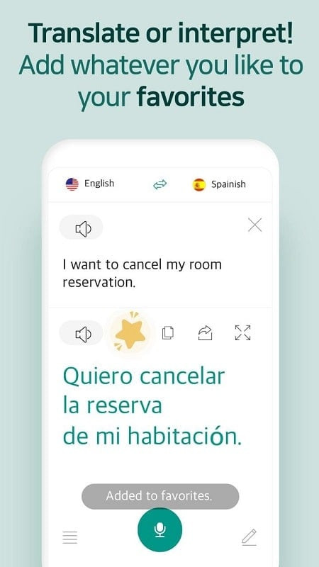 Talking Translator translation feature