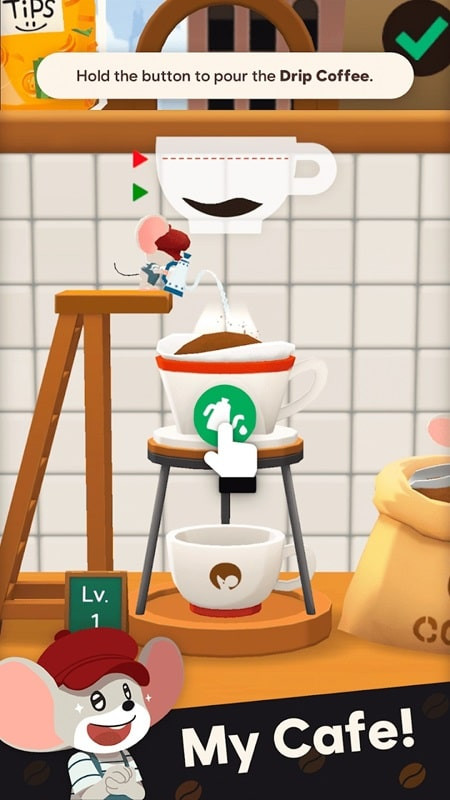 Creating recipes in Tiny Cafe MOD APK