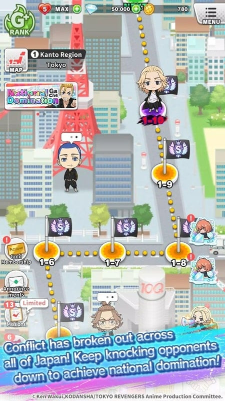 Tokyo Revengers PUZZ REVE APK Screenshot