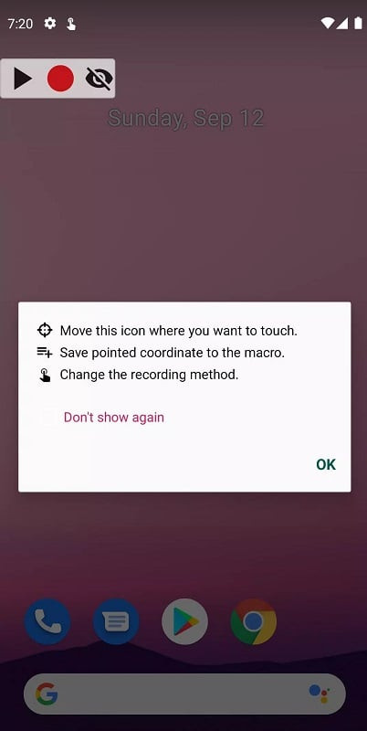 Touch Macro Pro Mod APK Interface