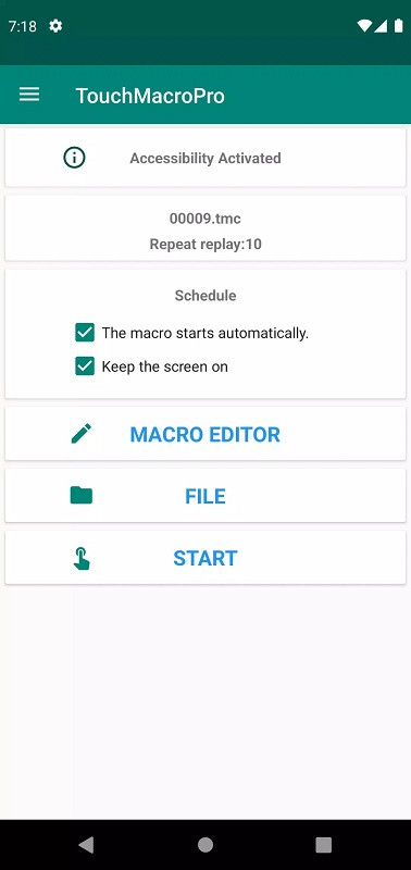 Saving Actions in Touch Macro Pro Mod APK