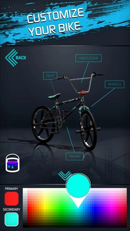 Touchgrind BMX 2 MOD APK screenshot of competitive gameplay