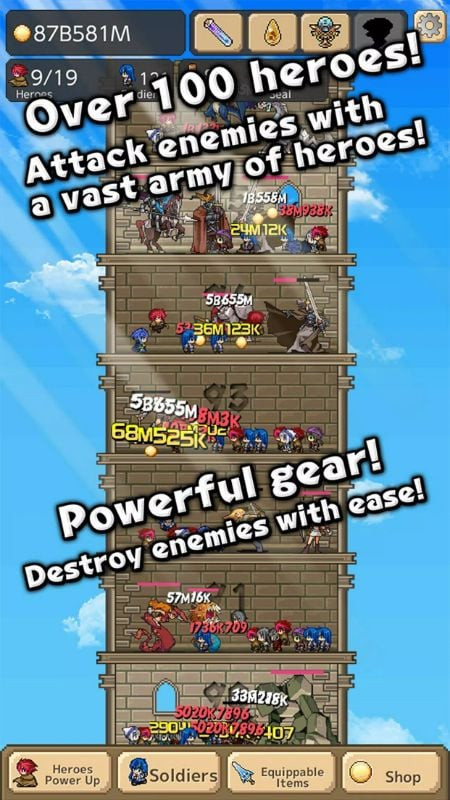 Tower of Hero APK download screenshot