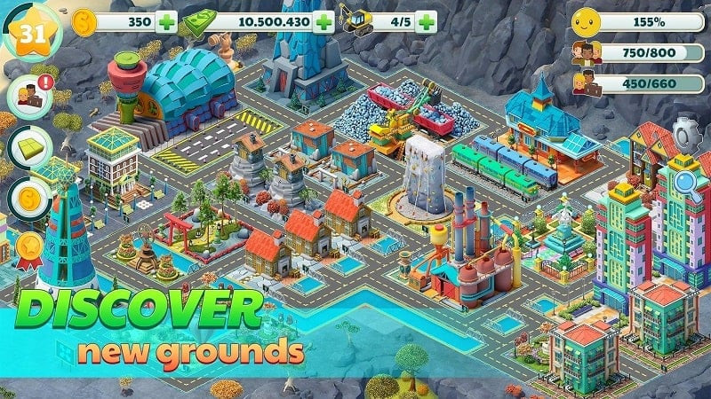 Town City Mod APK Gameplay