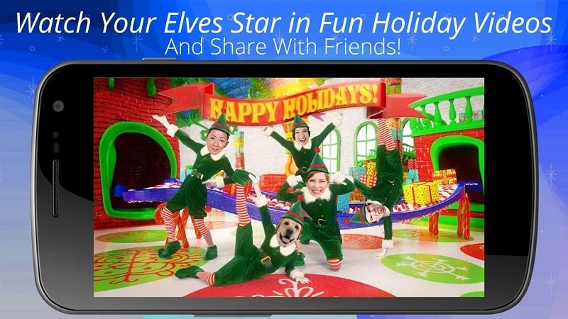 ElfYourself on a mobile phone