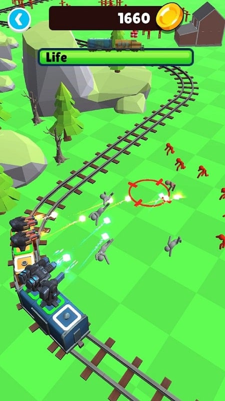 Building defenses in Train Artillery MOD APK