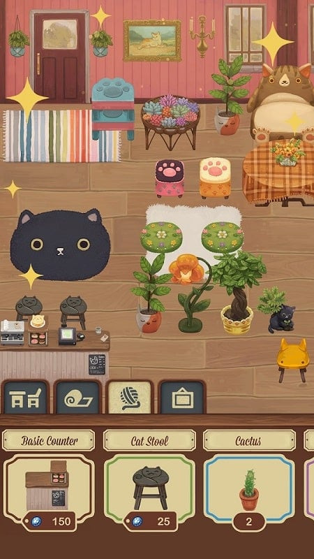 Decorating the cafe in Furistas Cat Cafe MOD