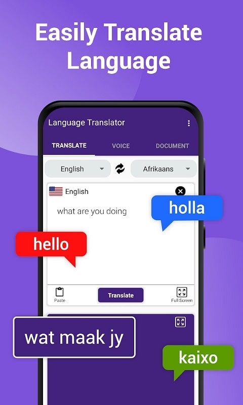 Trò chuyện đa ngôn ngữ với All World Language Translator