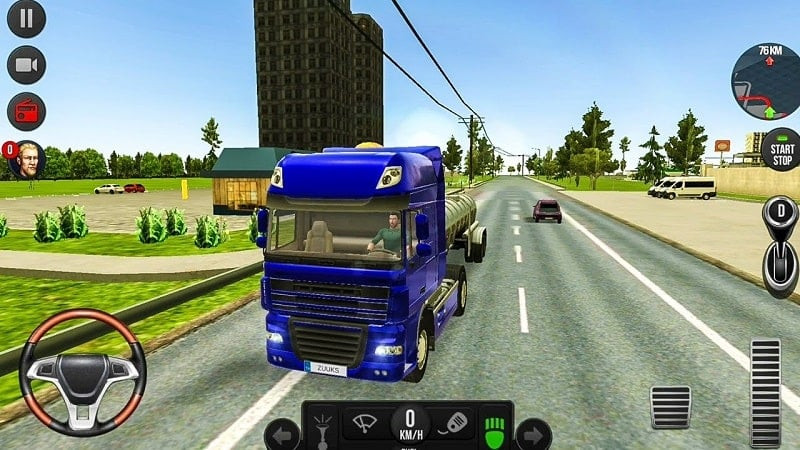 Truck driving in bad weather in Truck Simulator: Europe