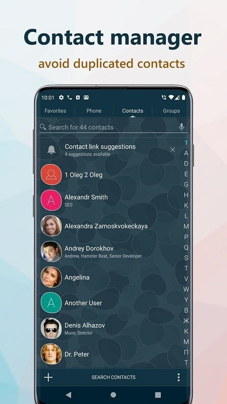 True Phone MOD APK creating new contacts