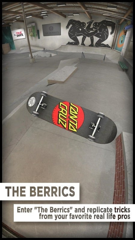 True Skate MOD APK screenshot showcasing the gameplay