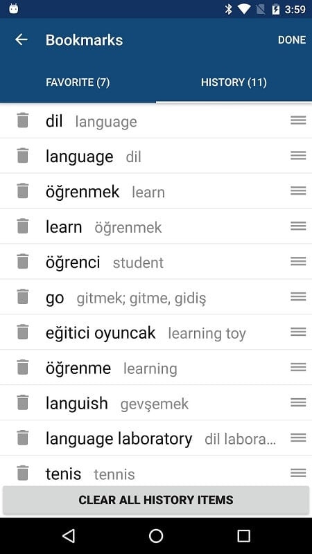 Turkish-English Dictionary app screenshot