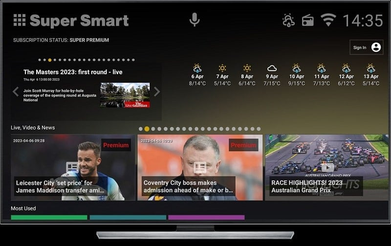 Customizing the Super Smart TV Launcher Interface