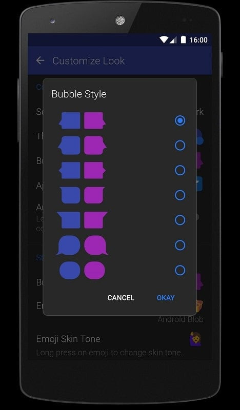 Customizing the Textra SMS Interface