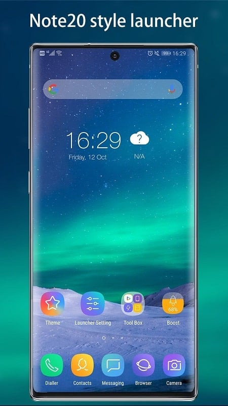 Tùy chỉnh giao diện với Cool Note20 Launcher MOD