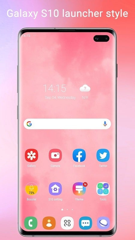 Customizing the interface with Super S10 Launcher Galaxy S10 MOD