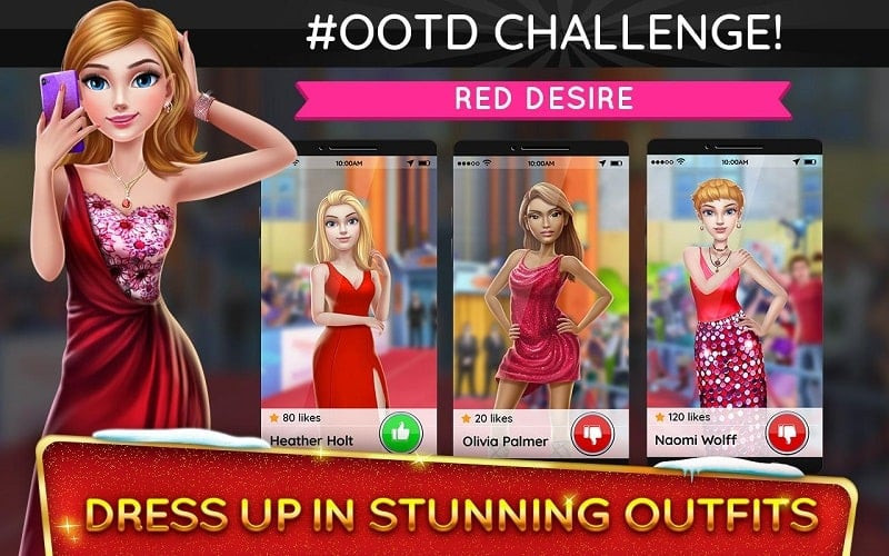 Customizing outfits in Super Stylist MOD APK