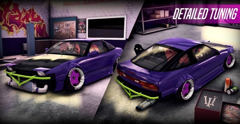 Customizing Cars in Drift Tuner 2019 MOD APK