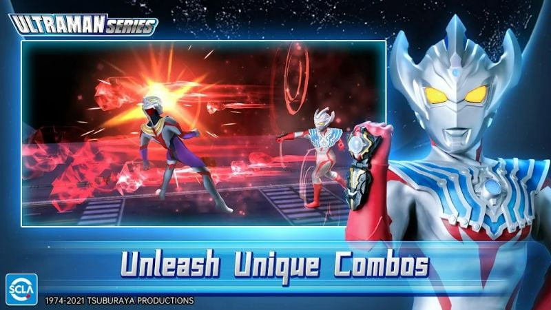 Ultraman: Fighting Heroes APK character upgrade screen