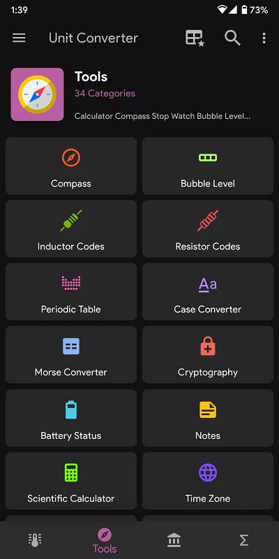 Scientific units in Unit Converter