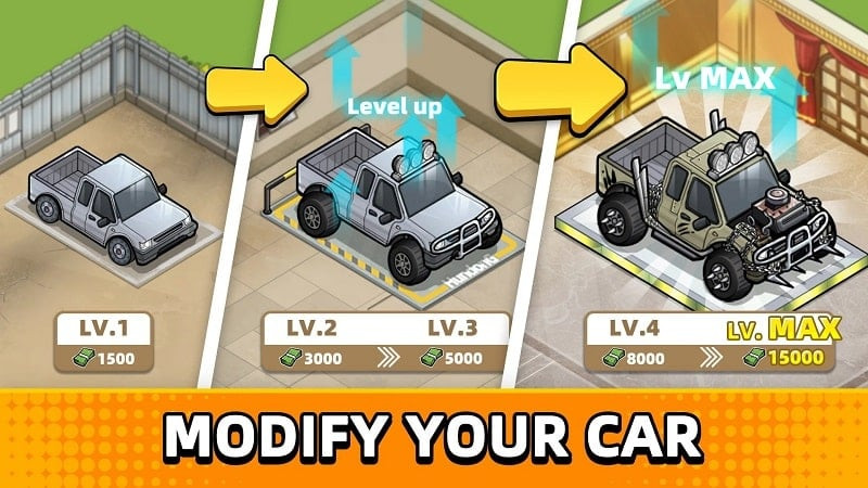 Car repair and renovation process in Used Car Tycoon Game