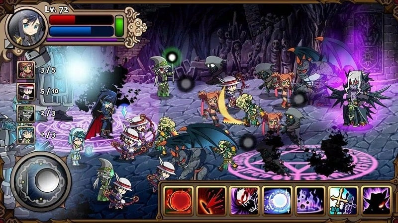 Vampire Slasher Hero MOD APK screenshot demonstrating magic skills