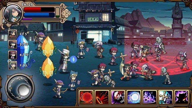 Vampire Slasher Hero MOD APK screenshot showing character selection