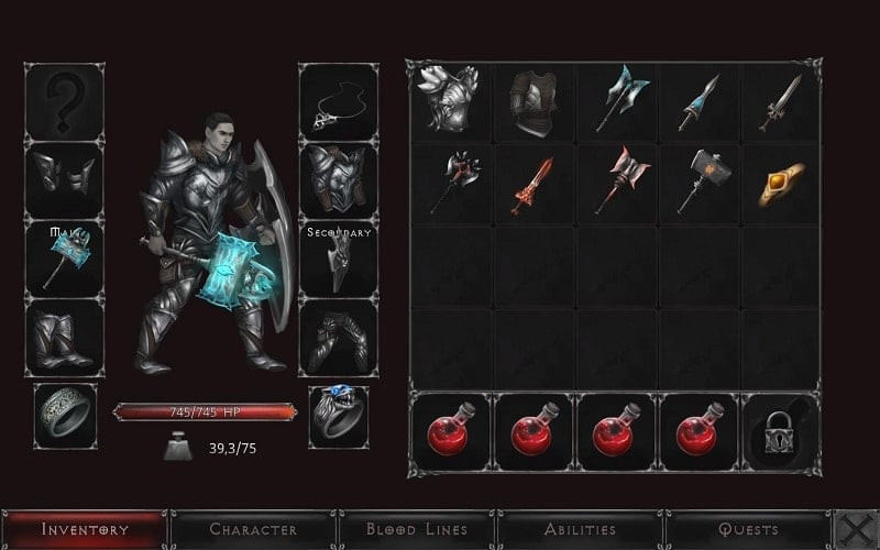 Vampire's Fall MOD APK Character Customization Screenshot