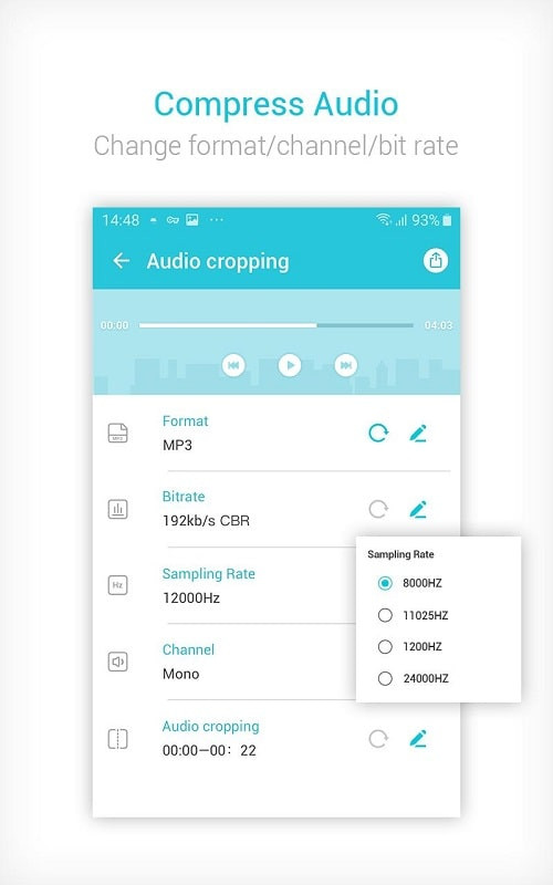 VidCompact MOD APK compression settings