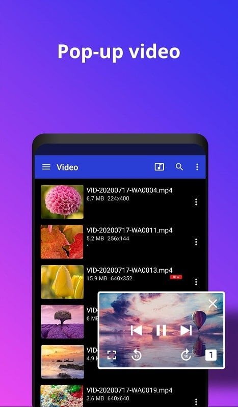 Video Player All Format provides easy video management