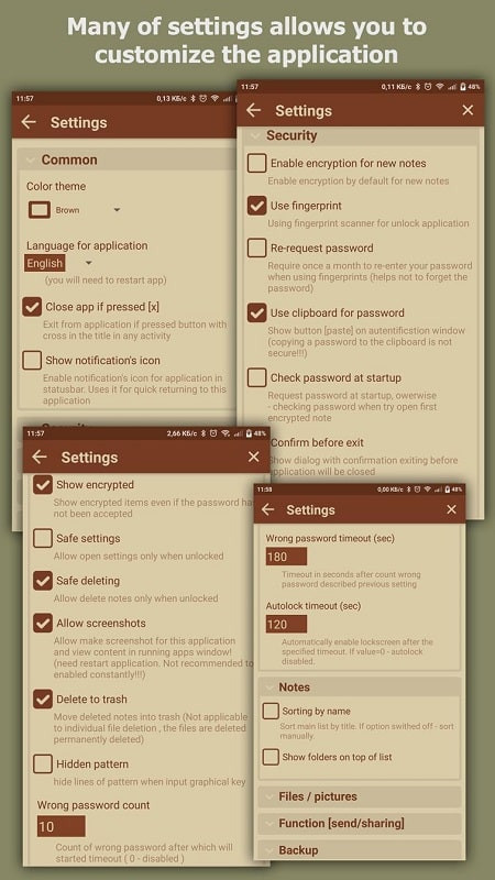 VIP Notes app screenshot showing data recovery option