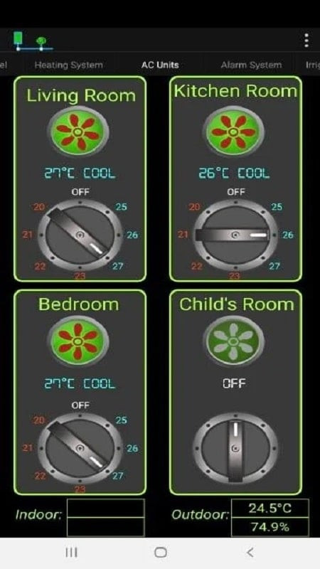 Virtuino 6 MOD APK - Light and Humidity Measurement