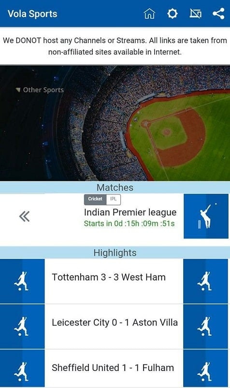 Vola Sports MOD APK Download Button