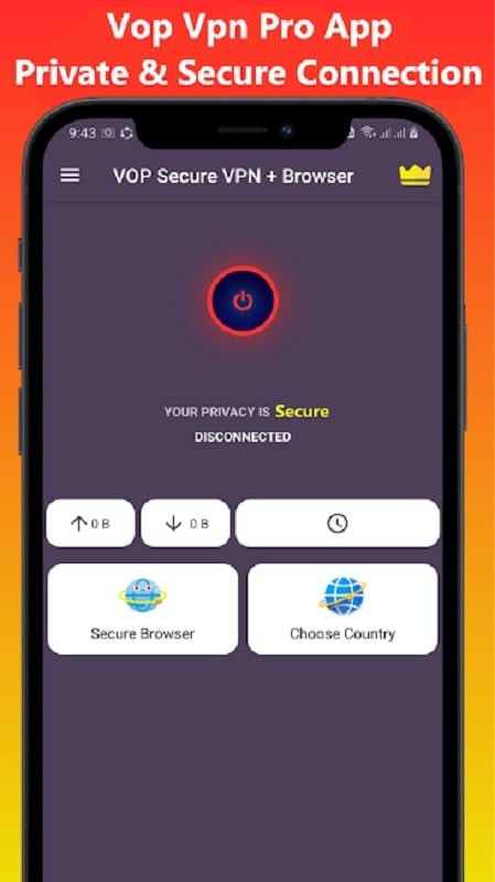 VOP HOT Pro Premium VPN MOD APK interface with various server connection options.