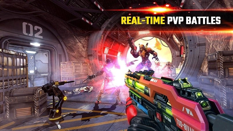 Vũ khí đa dạng trong Shadowgun Legends MOD APK