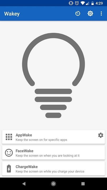 Wakey MOD APK - App Interface