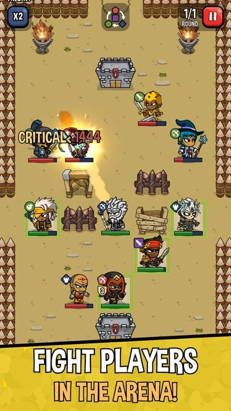 Warlords MOD APK hero upgrade screen