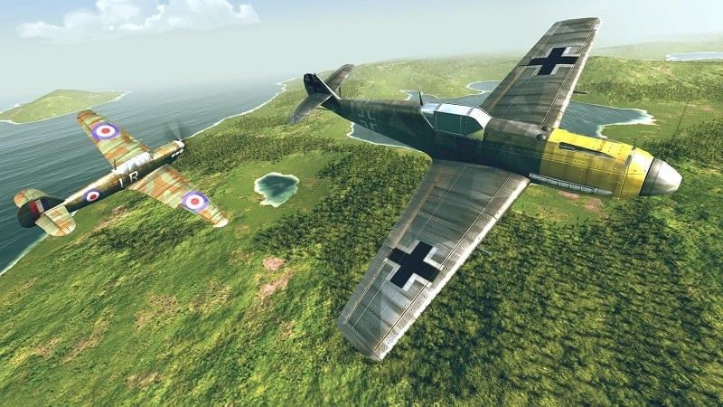 Warplanes WW2 Dogfight mod download - Hệ thống chiến đấu cơ hiện đại