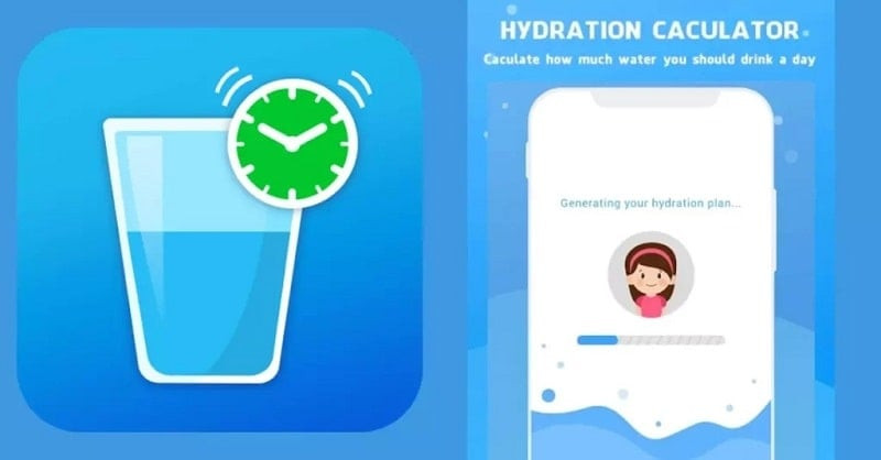 Water Reminder MOD APK - Giao diện ứng dụng