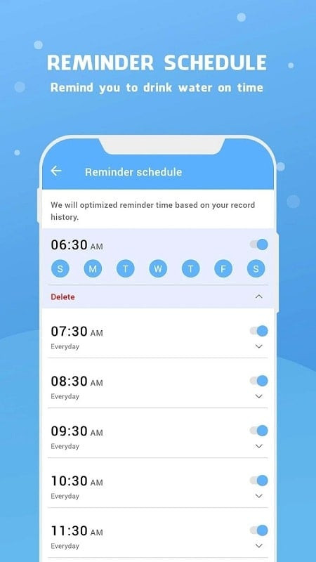 Water Reminder MOD APK Calculating Water Intake