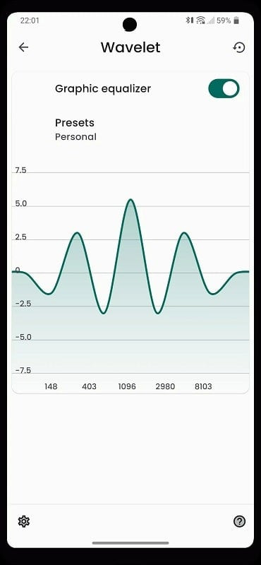 Wavelet app screenshot showing audio visualization