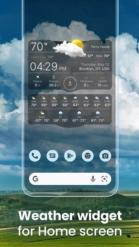 Weather Live MOD APK app interface