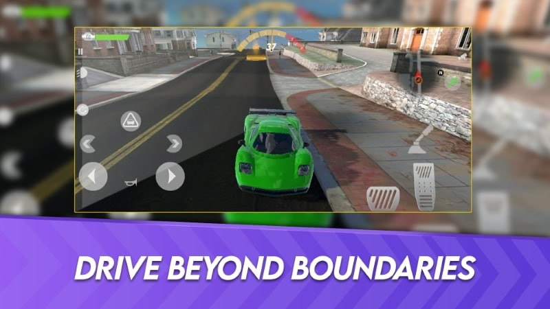 Wheel Wizards MOD APK gameplay screenshot showing a drifting car