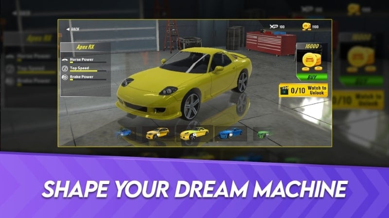 Wheel Wizards game screenshot showcasing the diverse car collection